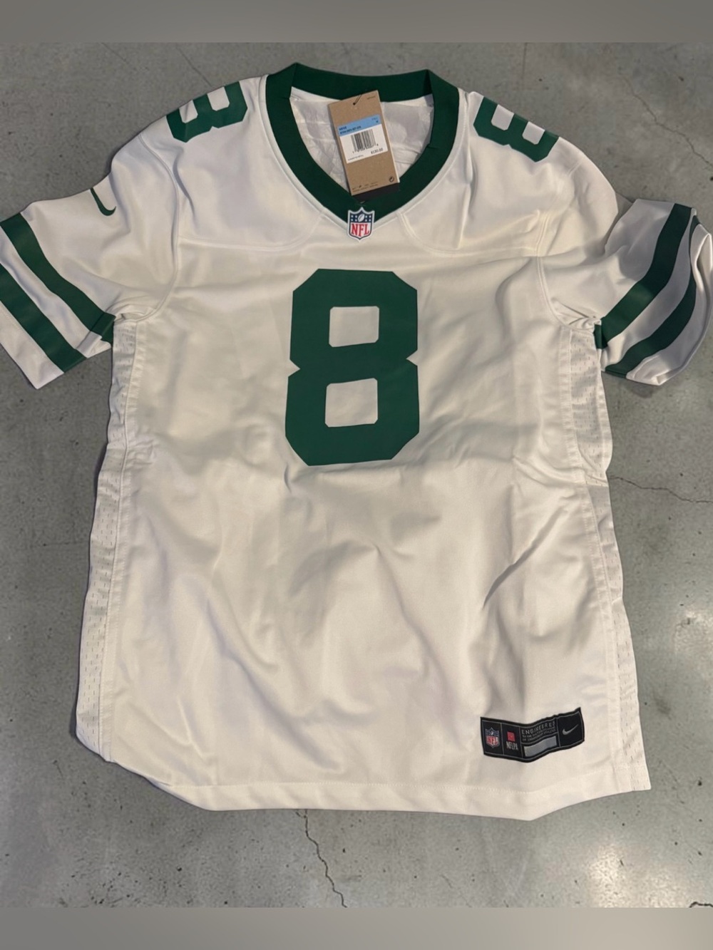 NFL Green and White #8 Football Jersey